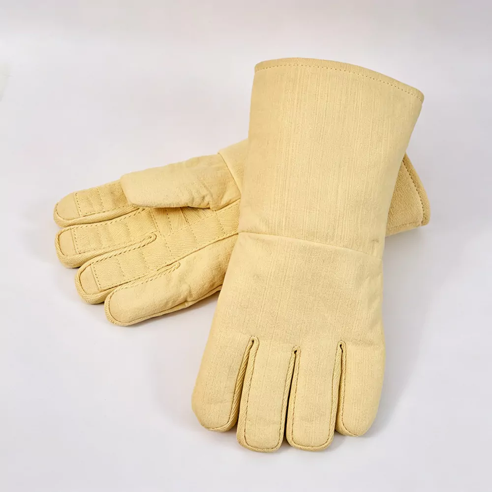 Kevlar heat-resistant gloves feature double-layer stitching in key areas to enhance durability